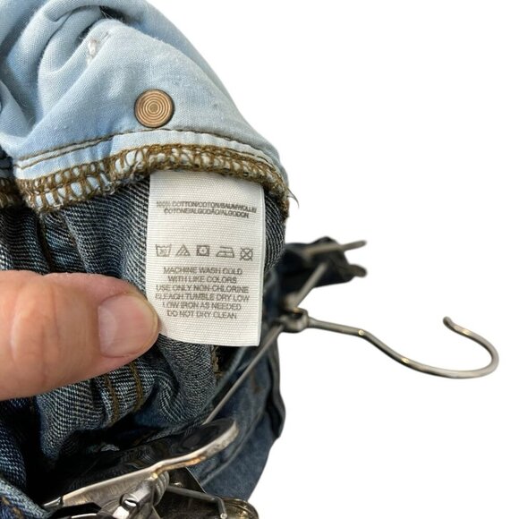 Free People Womens 24” Exposed Button Fly Cutoff Denim Jean Shorts - Picture 3 of 6